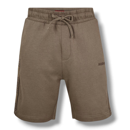 HUGO TAPE JERSEY T-SHIRT & SHORTS SET BEIGE