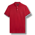 TOMMY HILFIGER FLAG TRIM POLO SHIRT RED
