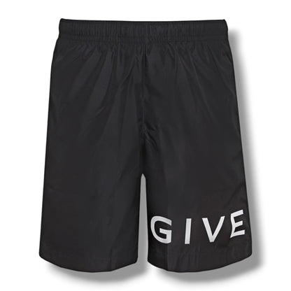 GIVENCHY LOGO SWIM SHORTS BLACK