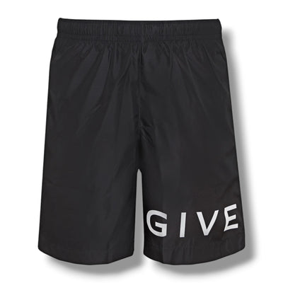 GIVENCHY LOGO SWIM SHORTS BLACK