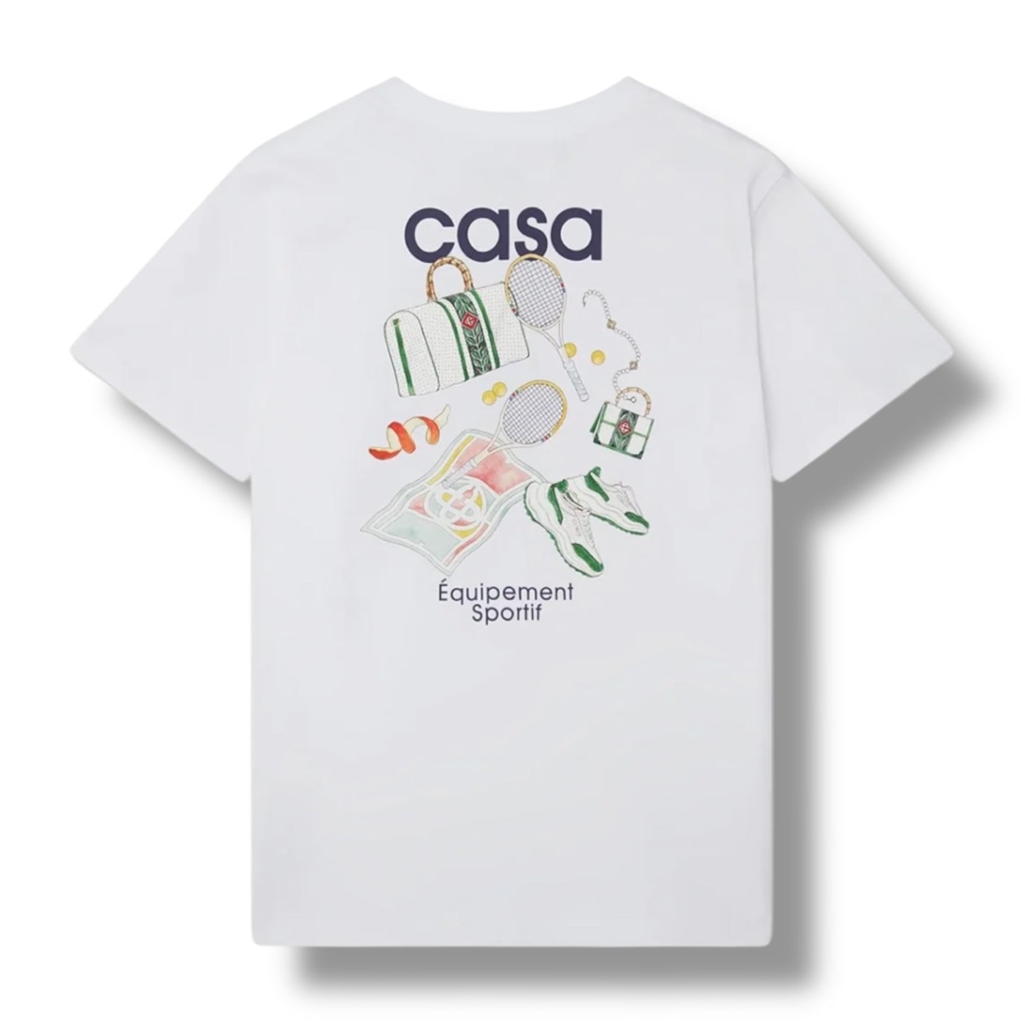 CASABLANCA EQUIPMENT SPORTIF T-SHIRT WHITE