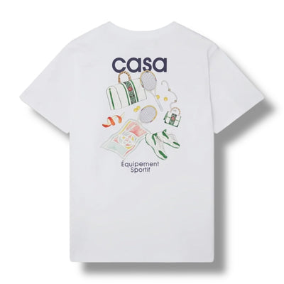 CASABLANCA EQUIPMENT SPORTIF T-SHIRT WHITE