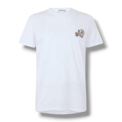 MONCLER DOUBLE LOGO T-SHIRT WHITE
