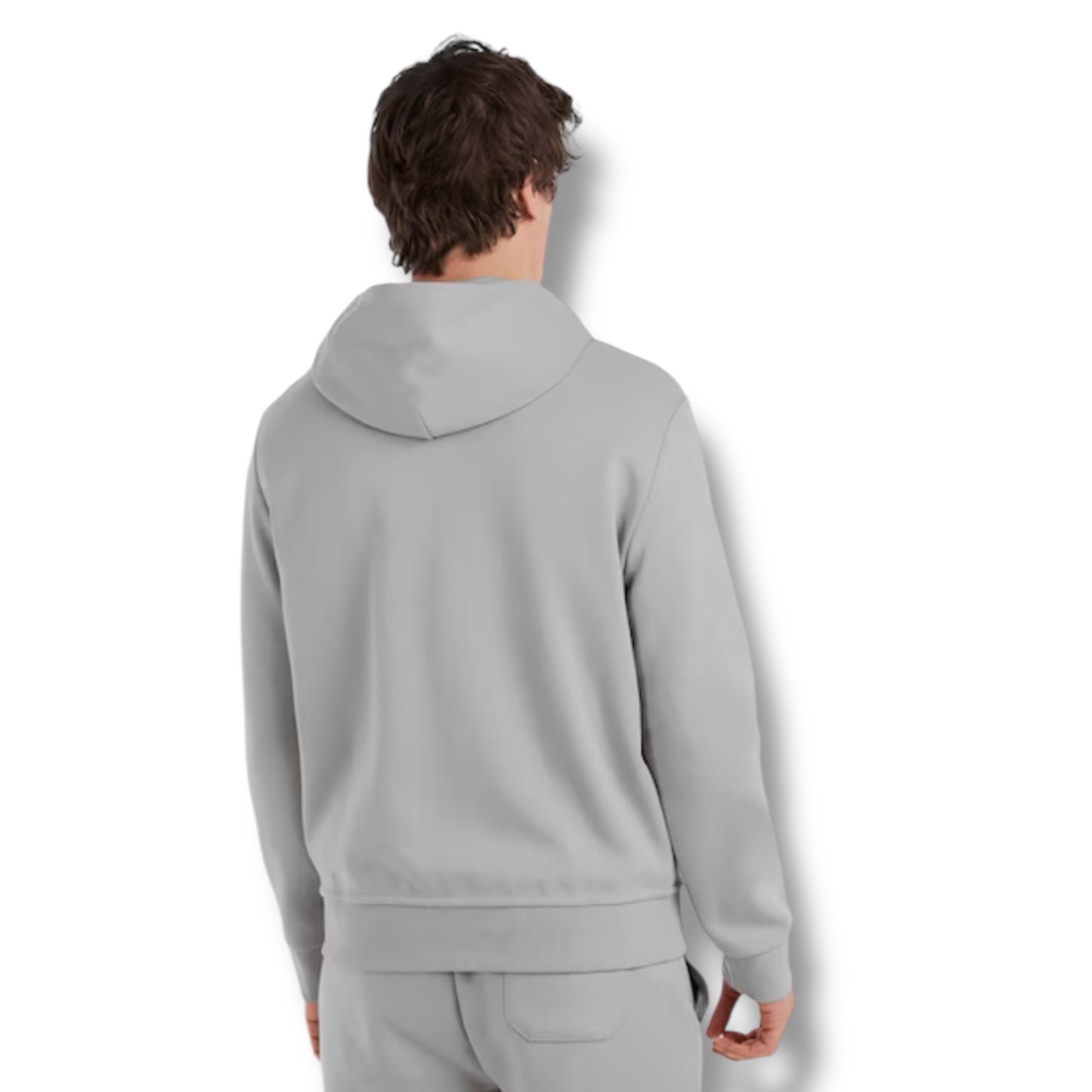 RALPH LAUREN TECH ZIP UP HOODIE SOFT GREY