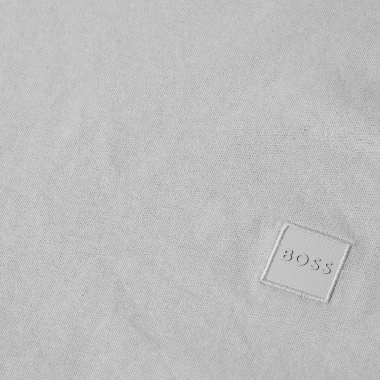 HUGO BOSS PATCH T-SHIRT & VERTI LOGO SWIM SHORTS LIGHT GREY & NAVY BLUE