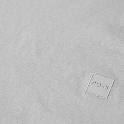 HUGO BOSS PATCH T-SHIRT & VERTI LOGO SWIM SHORTS LIGHT GREY & NAVY BLUE