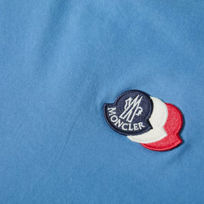 MONCLER TRIPLE LOGO T-SHIRT LIGHT BLUE