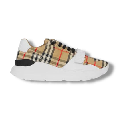 BURBERRY REGIS CHECK SNEAKERS BEIGE