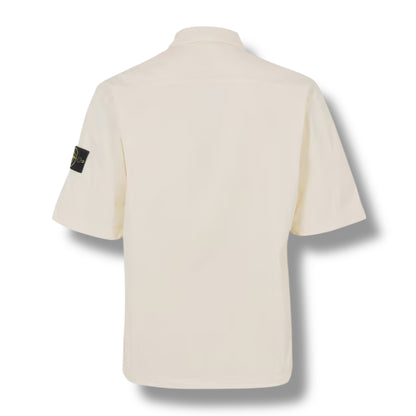 STONE ISLAND SHORT SLEEVE GD OVERSHIRT IVORY BEIGE