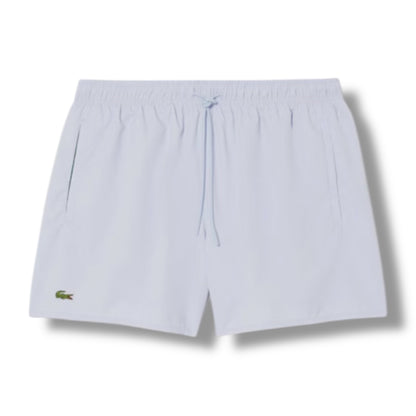 LACOSTE SMALL LOGO T-SHIRT & SWIM SHORTS SET LIGHT BLUE & LIGHT BLUE