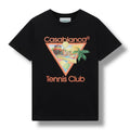 CASABLANCA TENNIS CLUB T-SHIRT BLACK