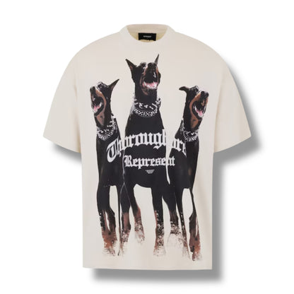 REPRESENT THOROUGHBRED DOG T-SHIRT WASHED WHITE