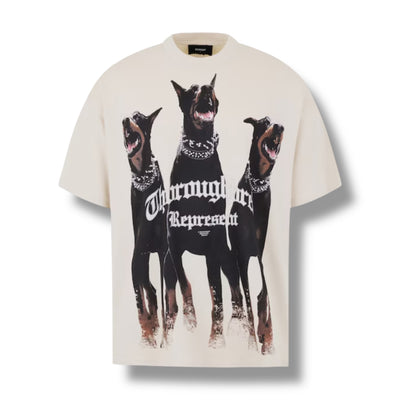 REPRESENT THOROUGHBRED DOG T-SHIRT WASHED WHITE