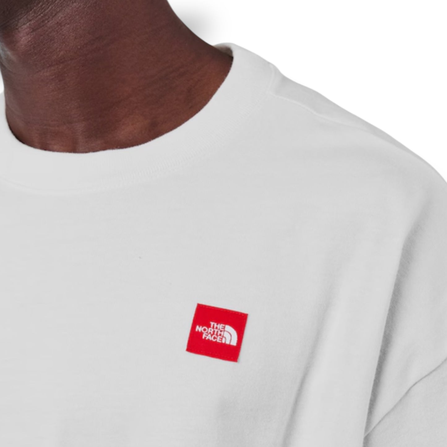 THE NORTH FACE TNF RED BOX T-SHIRT & NYLON SHORTS SET WHITE & BLACK
