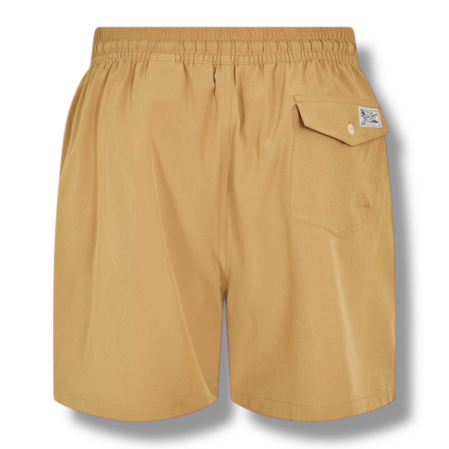 RALPH LAUREN T-SHIRT & SWIM SHORTS SET WHITE & TAN BEIGE
