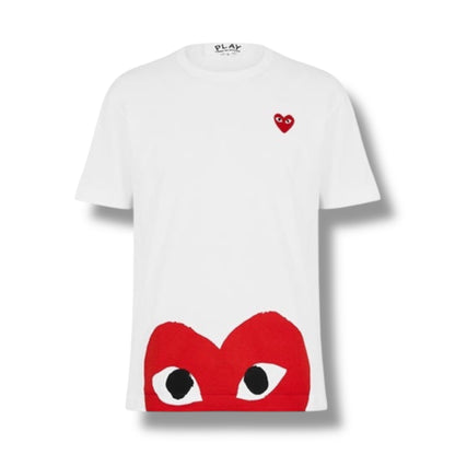 COMME DES GARÇONS PLAY LARGE PEEP T-SHIRT WHITE
