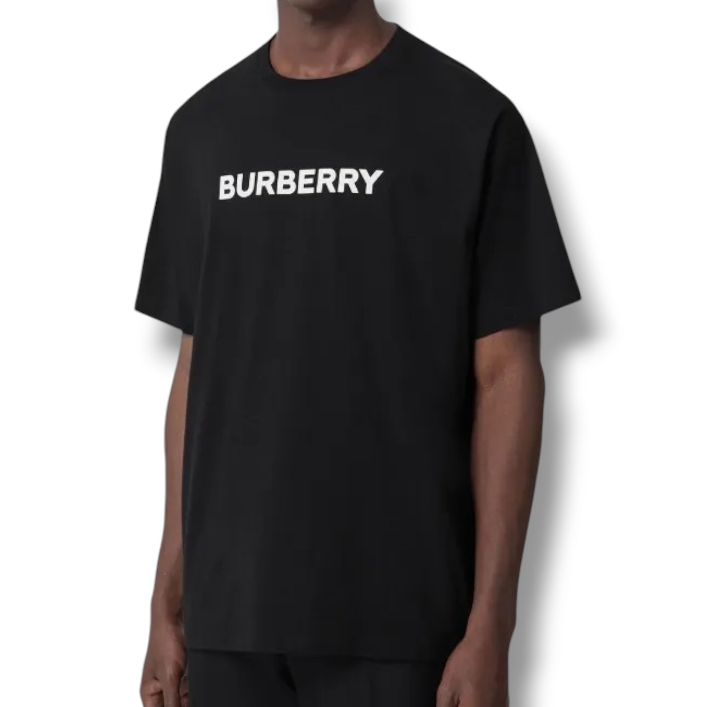 BURBERRY TEXT LOGO T-SHIRT BLACK