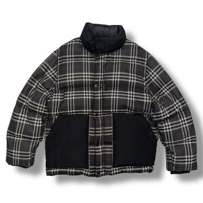 BURBERRY NOVA CHECK PUFFER JACKET NAVY BLUE