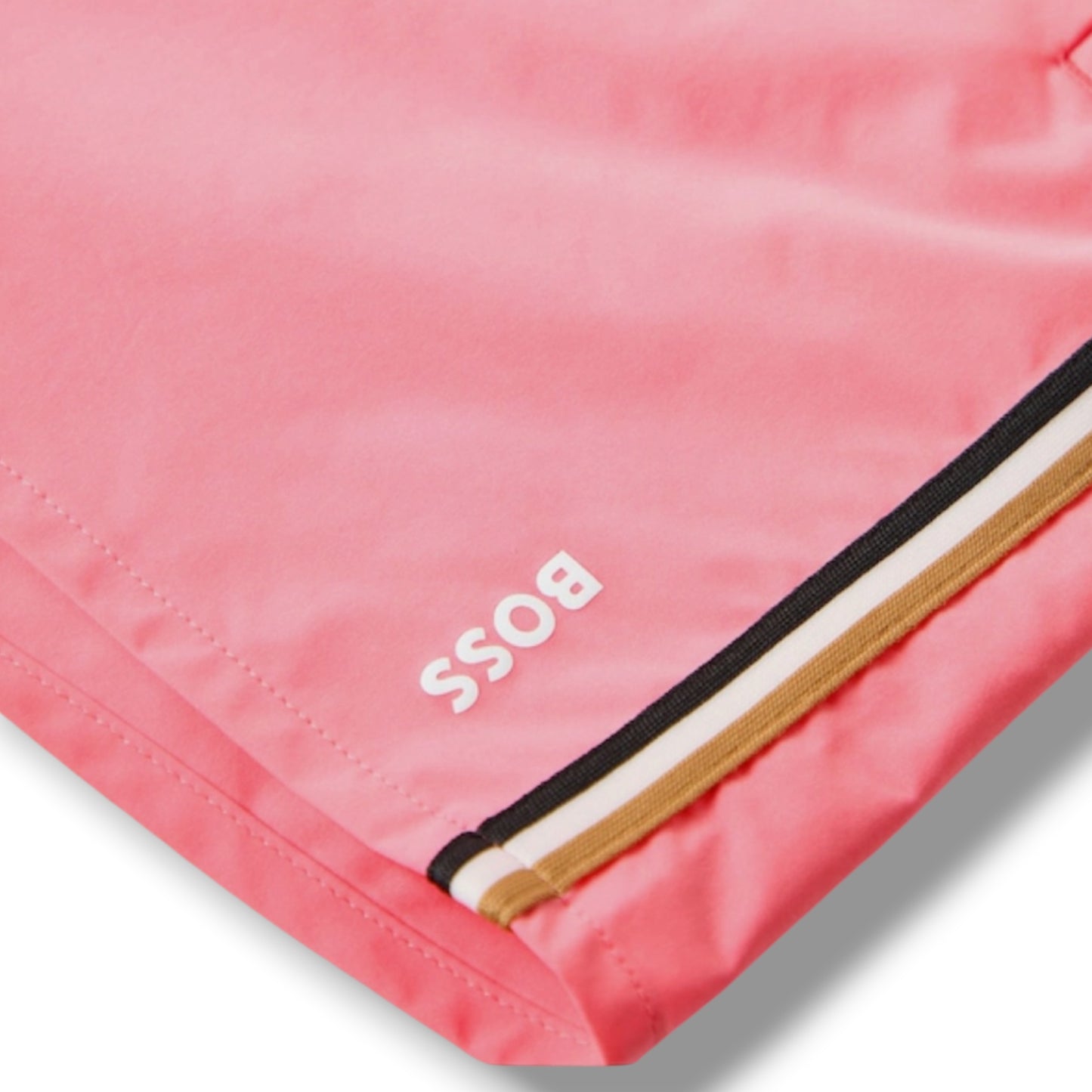 HUGO BOSS ICONIC T-SHIRT & SWIM SHORTS SET WHITE & PINK
