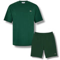 LACOSTE SMALL LOGO T-SHIRT & JERSEY SHORTS SET GREEN & GREEN