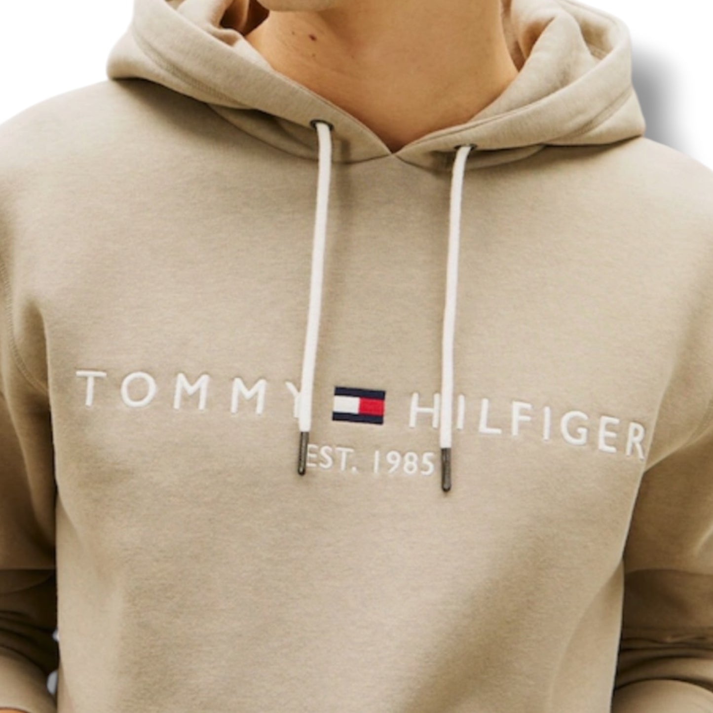 TOMMY HILFIGER LOGO OTTH HOODIE BEIGE