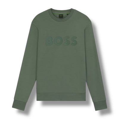 HUGO BOSS LOGO TECH SWEATSHIRT GREEN