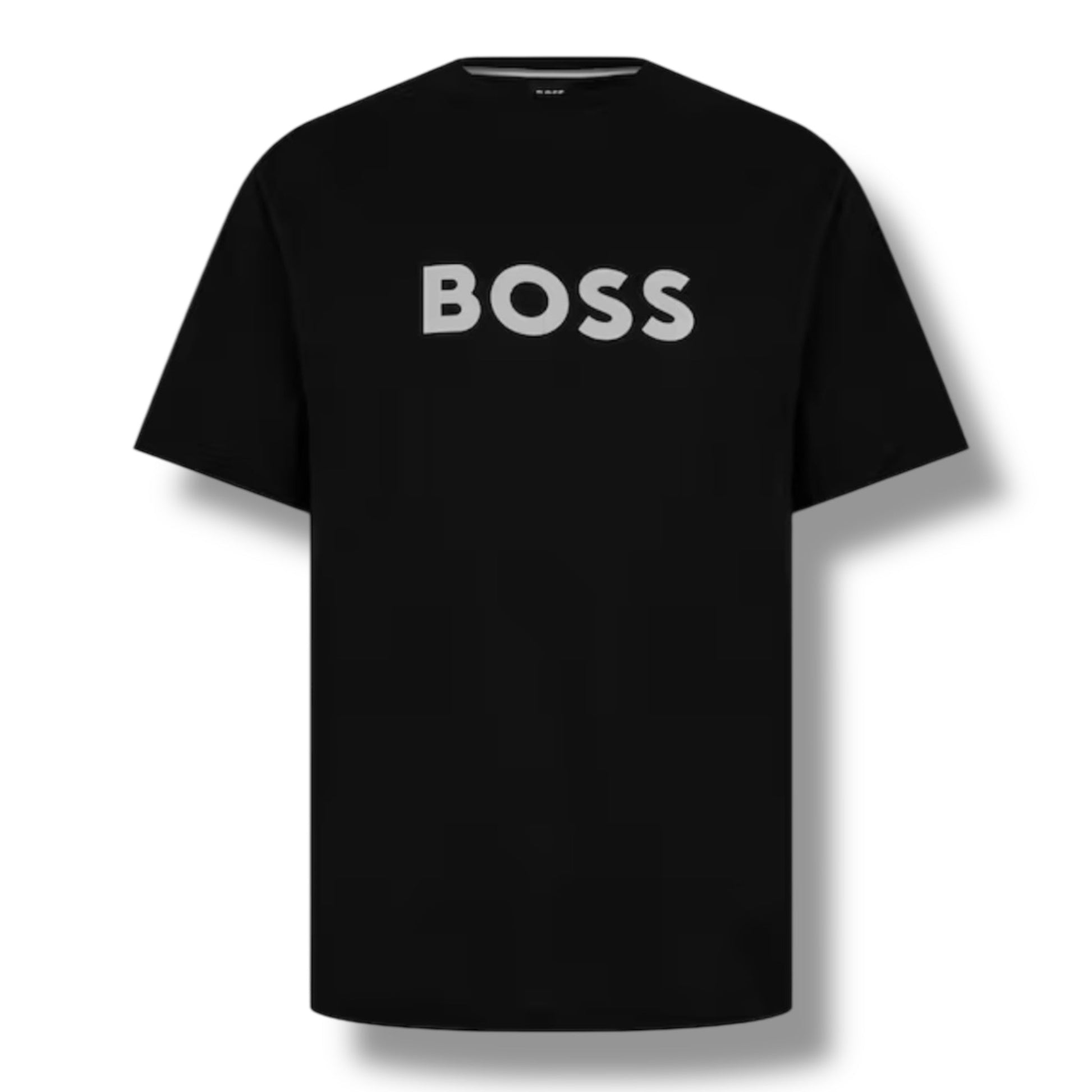 HUGO BOSS BIG LOGO T-SHIRT & SWIM SHORTS COMBO BLACK & WHITE