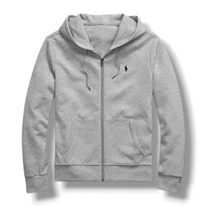 RALPH LAUREN TECH FULL ZIP HOODED TRACKSUIT HEATHER GREY