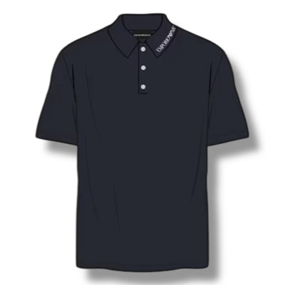 EMPORIO ARMANI EA COLLAR LOGO POLO SHIRT NAVY BLUE