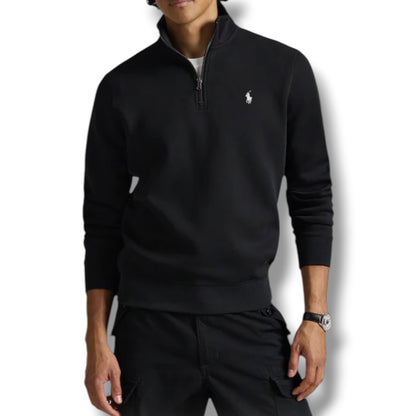 RALPH LAUREN TECH 1/4 ZIP SWEATSHIRT FULL TRACKSUIT BLACK