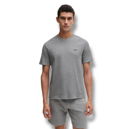 HUGO BOSS WAFFLE JERSEY T-SHIRT & SHORTS SET GREY