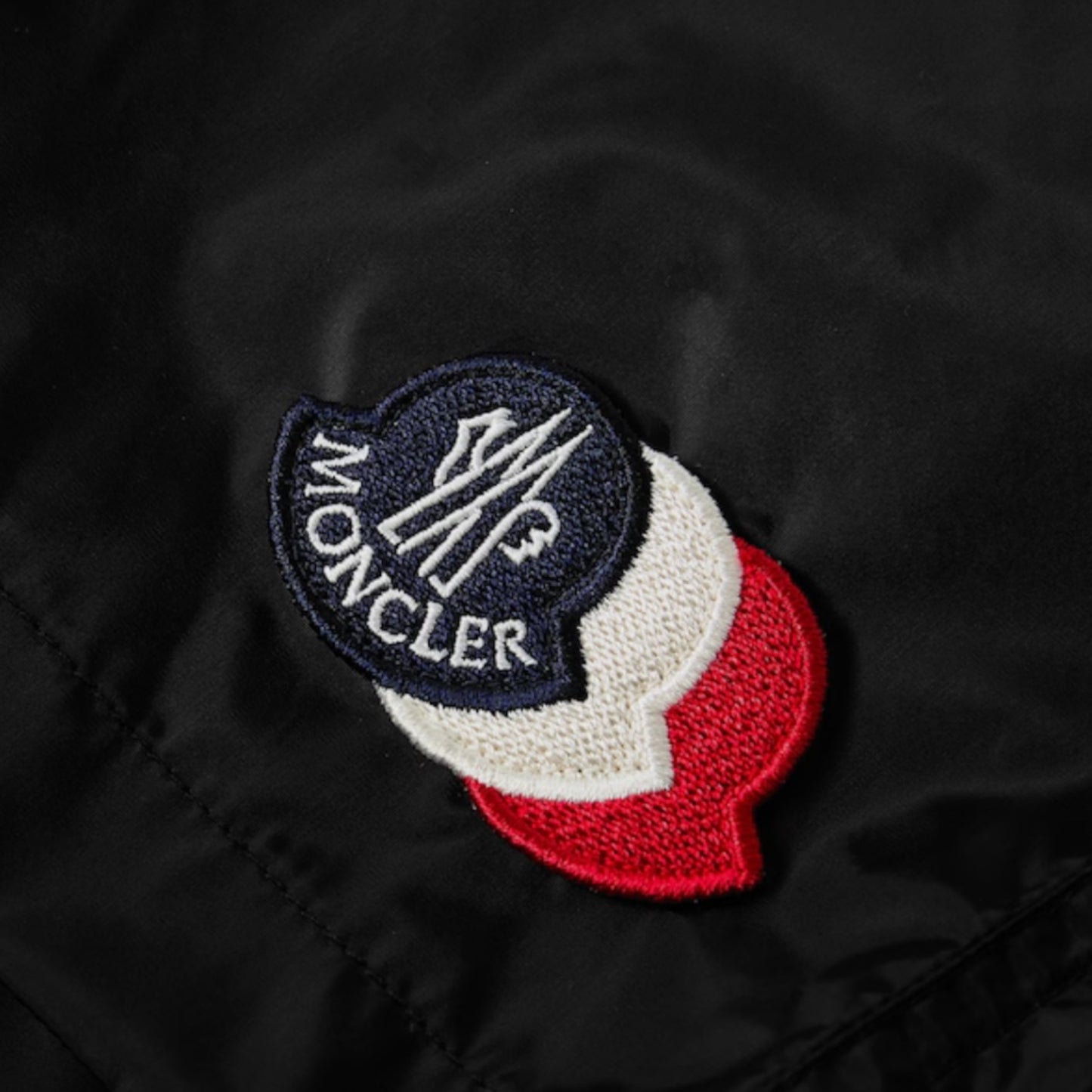 MONCLER TRIPLE LOGO SWIM SHORTS BLACK