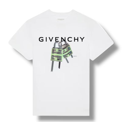 GIVENCHY PADLOCK LOGO T-SHIRT WHITE