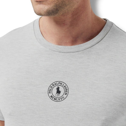 RALPH LAUREN PUCK T-SHIRT & JERSEY SHORTS SET GREY