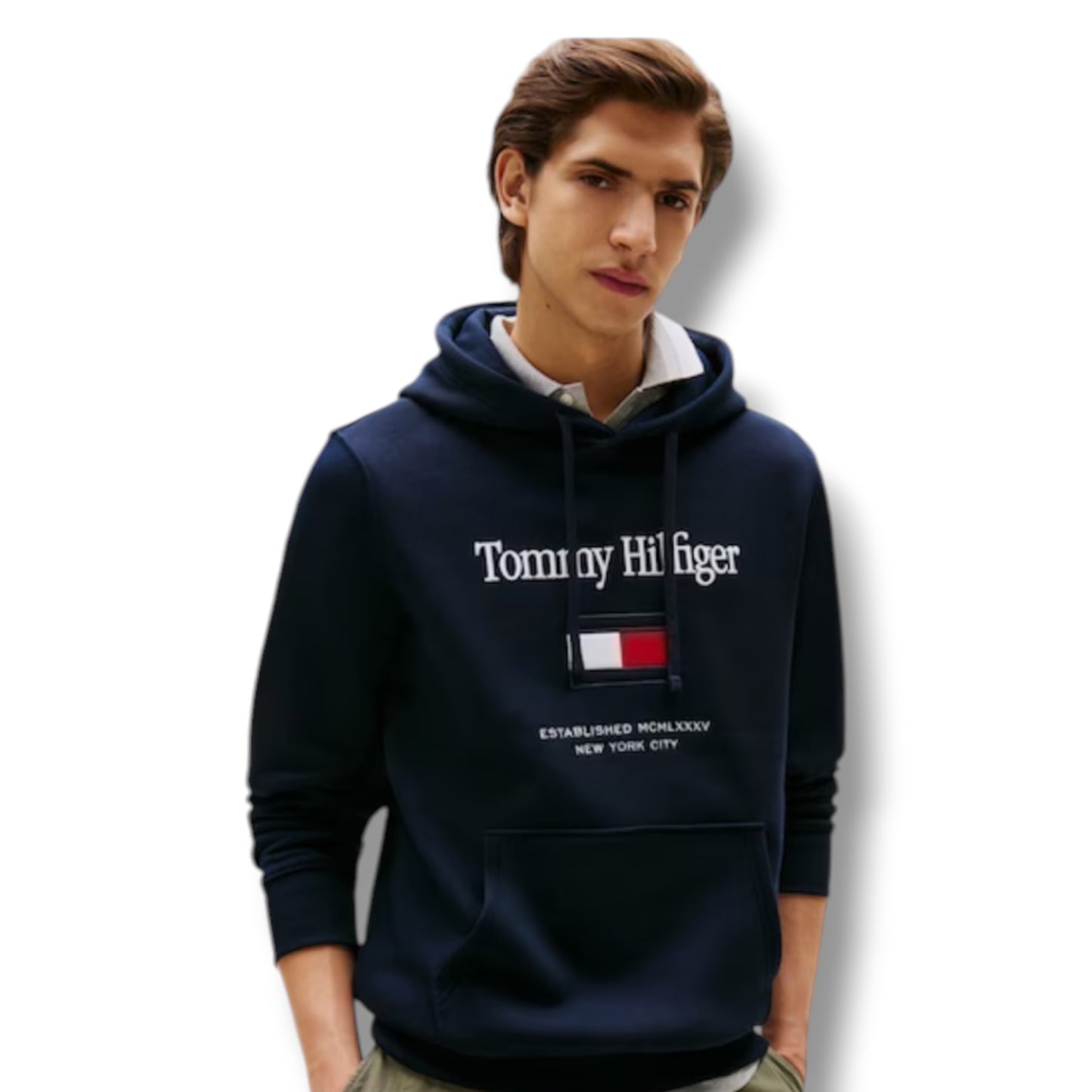 TOMMY HILFIGER FLAG OTTH HOODIE NAVY BLUE