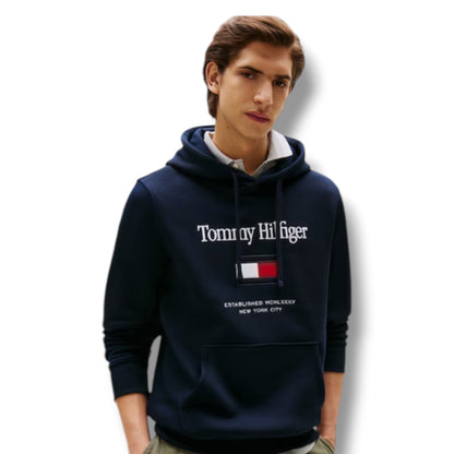 TOMMY HILFIGER FLAG OTTH HOODIE NAVY BLUE