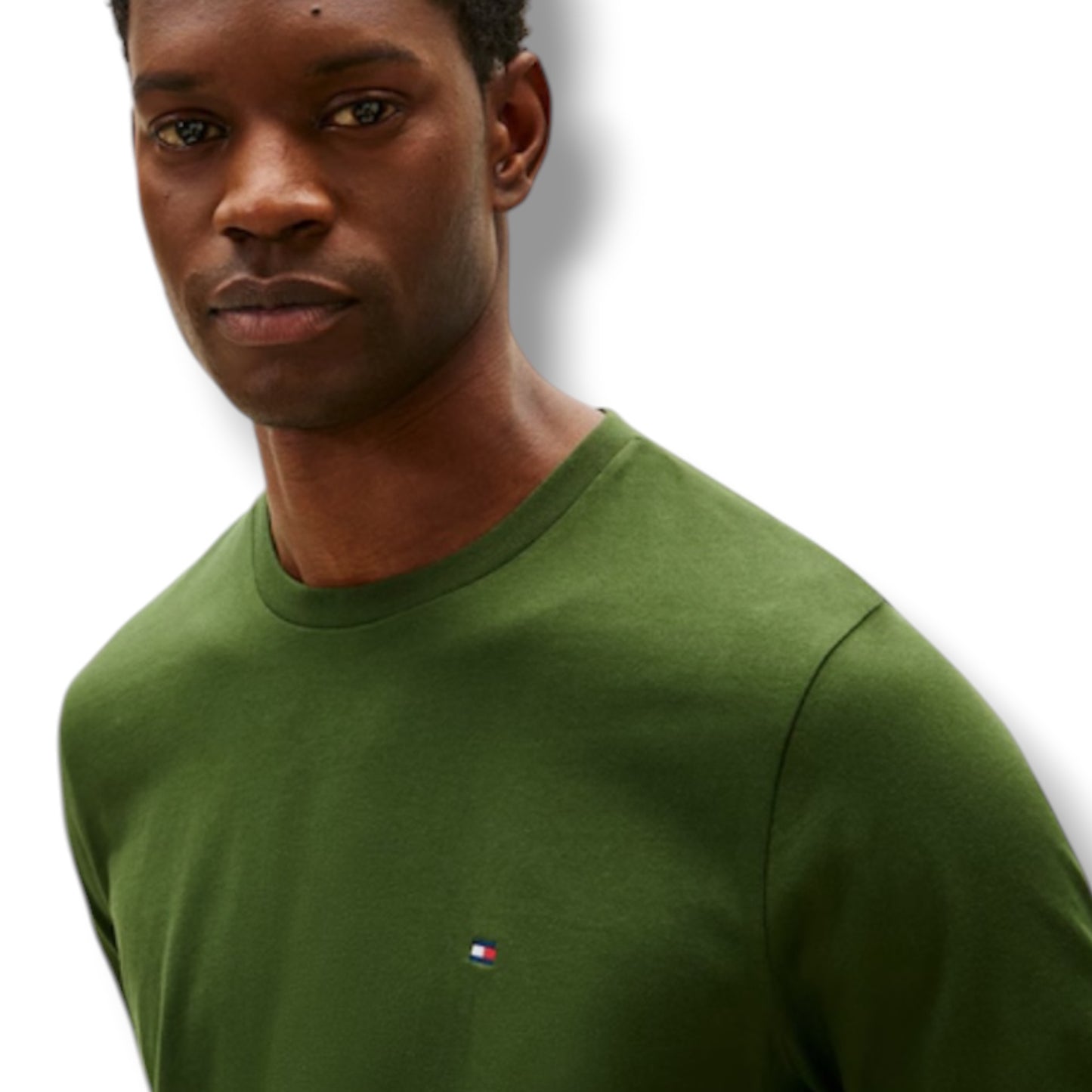 TOMMY HILFIGER SMALL LOGO T-SHIRT & SWIM SHORTS SET PINE GREEN & GREEN