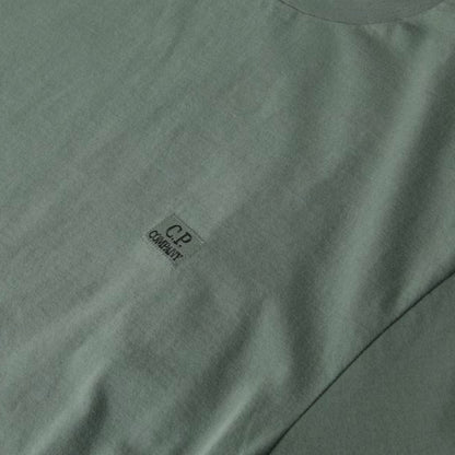 CP COMPANY SMALL LOGO T-SHIRT LAUREL GREEN