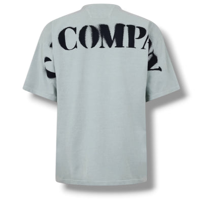 CP COMPANY BACK SHOULDER LOGO T-SHIRT LIGHT BLUE