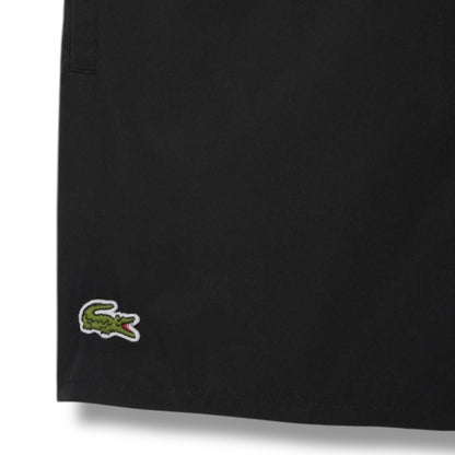 LACOSTE LARGE LOGO T-SHIRT & SWIM SHORTS SET ORANGE & BLACK
