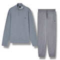 EMPORIO ARMANI TRIM 1/4 ZIP FULL TRACKSUIT GREY