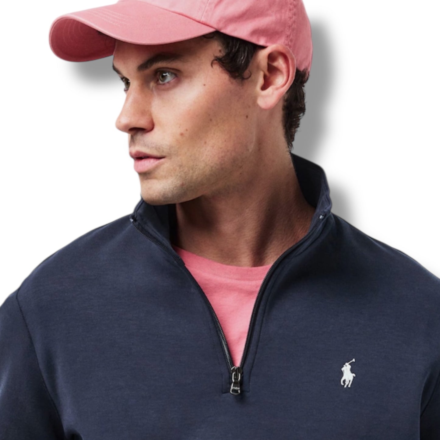 RALPH LAUREN TECH 1/4 ZIP SWEATSHIRT NAVY BLUE
