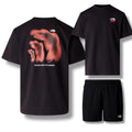 THE NORTH FACE TNF GRAPH T-SHIRT & SHORTS SET BLACK
