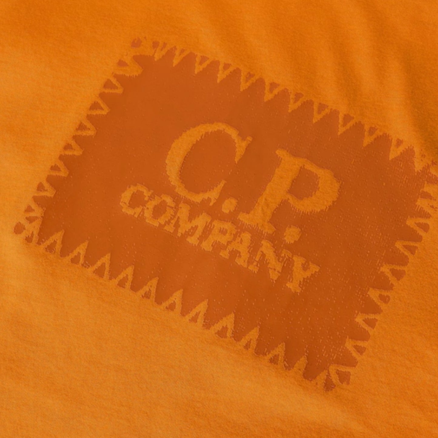 CP COMPANY STAMP LOGO T-SHIRT ORANGE