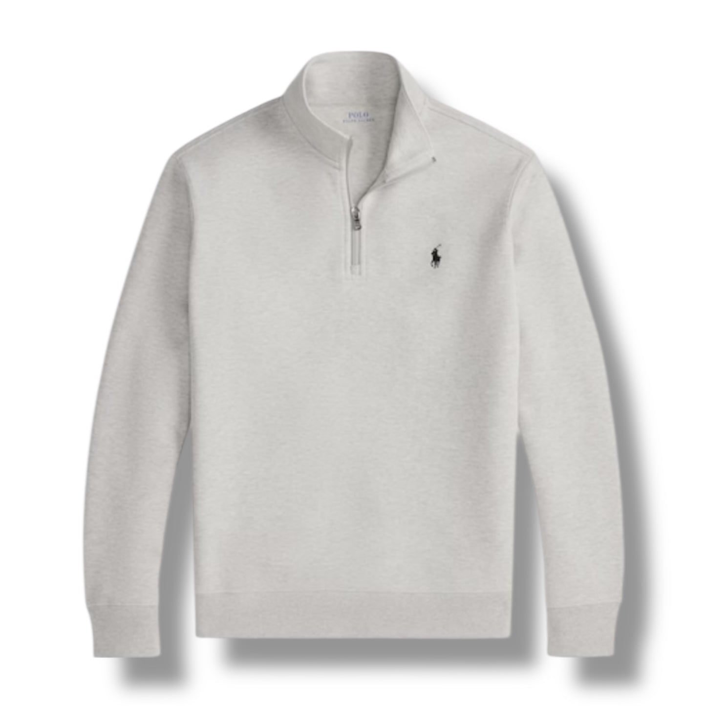 RALPH LAUREN TECH 1/4 ZIP SWEATSHIRT HEATHER GREY