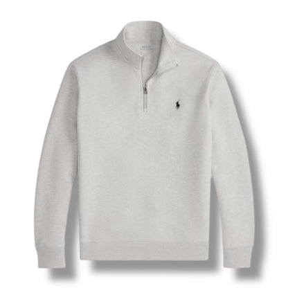 RALPH LAUREN TECH 1/4 ZIP SWEATSHIRT HEATHER GREY