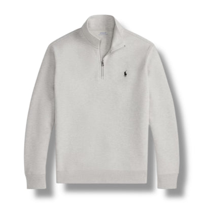 RALPH LAUREN TECH 1/4 ZIP SWEATSHIRT HEATHER GREY
