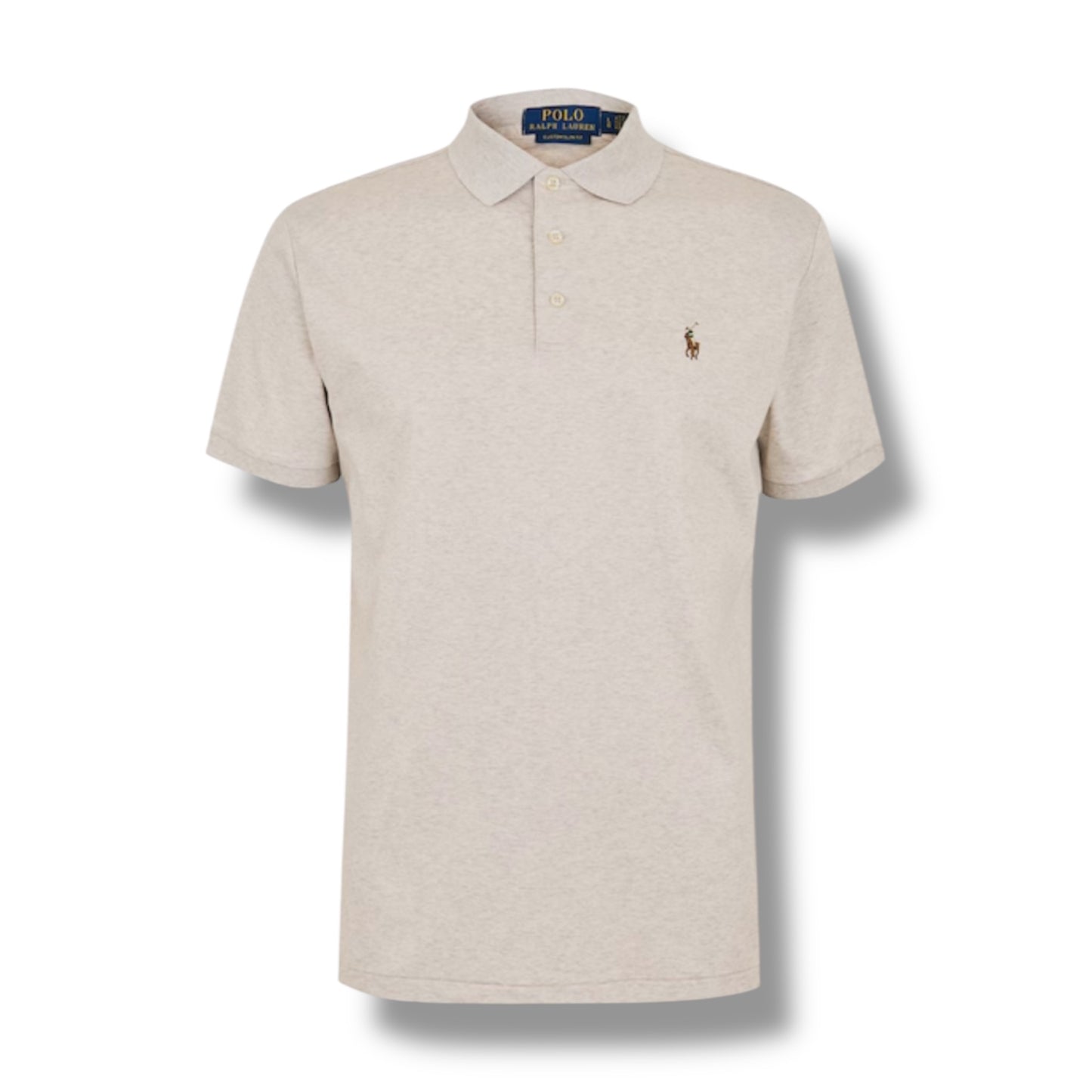 RALPH LAUREN SLIM FIT POLO SHIRT BEIGE