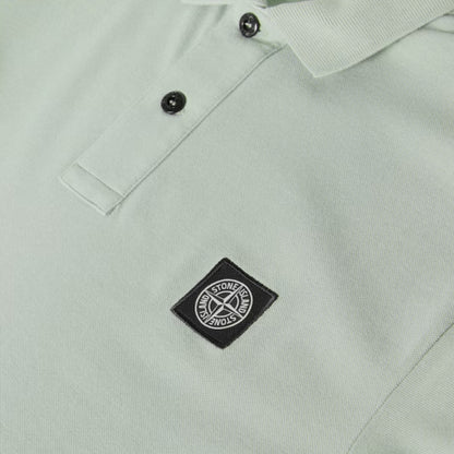STONE ISLAND PATCH LOGO POLO SHIRT SAGE GREEN