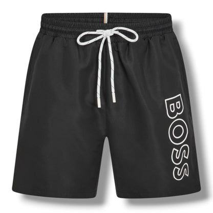HUGO BOSS STORM T-SHIRT & SWIM SHORTS SET BLACK